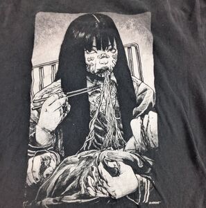 Mako Sinister Anime Girl Eating Noodles - Cool Graphic Large